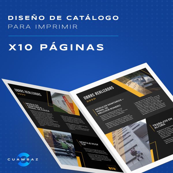 diseño de catálogo brochure